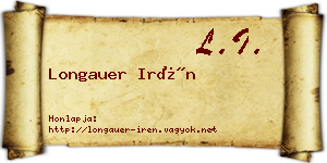Longauer Irén névjegykártya